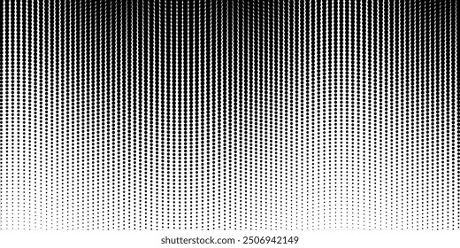 Halftone gradient. Dotted gradient, smooth dots spraying and halftones dot background seamless horizontal geometric pattern vector template set modern dotted arts