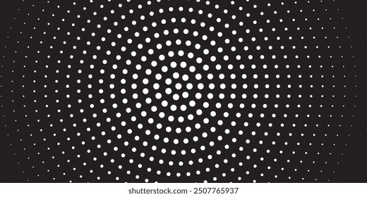 Halftone gradient. Dotted gradient, smooth dots spraying and halftones dot background seamless horizontal geometric pattern vector template set.	