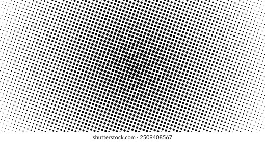 Halftone gradient. Dotted gradient, smooth dots spraying and halftones dot background seamless horizontal geometric pattern vector template 