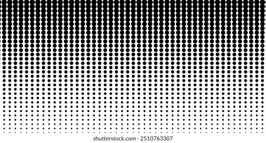 Halftone gradient. Dotted gradient, smooth dots spraying and halftones dot background seamless horizontal geometric pattern vector template set modern dots creative