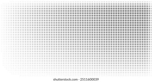 Halftone gradient. Dotted gradient, smooth dots spraying and halftones dot background seamless horizontal geometric pattern vector template set