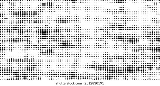 Halftone gradient. Dotted gradient, smooth dots spraying and halftones dot background seamless horizontal geometric pattern vector template set