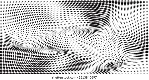 Halftone gradient. Dotted gradient, smooth dots spraying and halftones dot background seamless horizontal geometric pattern vector template set. eps 10