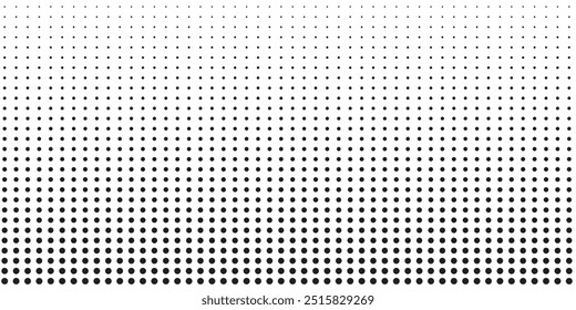Halftone gradient. Dotted gradient, smooth dots spraying and halftones dot background seamless horizontal geometric pattern vector template set. dots modern