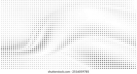 Halftone gradient. Dotted gradient, smooth dots spraying and halftones dot background seamless horizontal geometric pattern vector template set