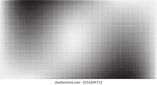 Halftone gradient. Dotted gradient, smooth dots spraying and halftones dot background seamless horizontal geometric pattern vector template set. vector ilustrator