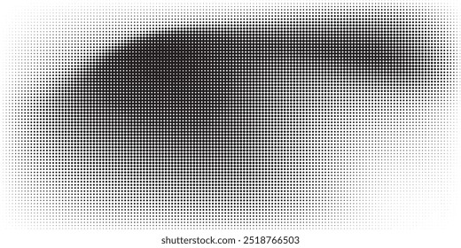 Halftone gradient. Dotted gradient, smooth dots spraying and halftones dot background seamless horizontal geometric pattern vector template set eps 10	
