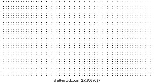 Halftone gradient. Dotted gradient, smooth dots spraying and halftones dot background seamless horizontal geometric pattern vector template set.	