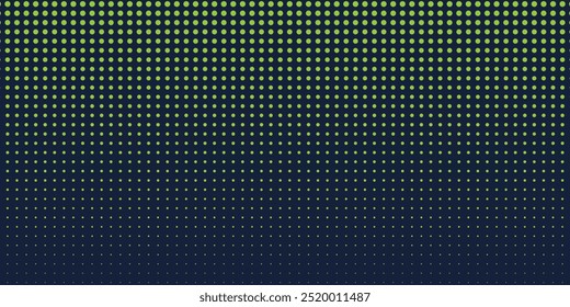 Halftone gradient. Dotted gradient, smooth dots spraying and halftones dot background seamless horizontal geometric pattern vector template set.	