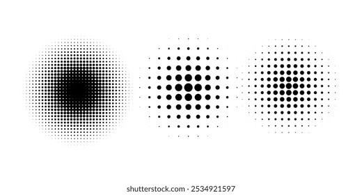 Gradiente de semitono. Gradiente punteado, pulverización de puntos lisos y fondo de puntos semitonos sin fisuras