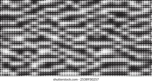 Gradiente de semitono. Gradiente punteado, pulverización de puntos lisos y semitonos fondo de puntos sin fisuras patrón geométrico Horizontal conjunto de Plantilla de Vector. puntos eps 10