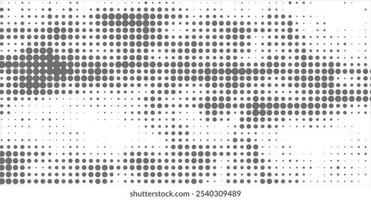 Gradiente de semitono. Gradiente punteado, pulverización de puntos lisos y fondo de puntos semitonos sin patrón geométrico Horizontal