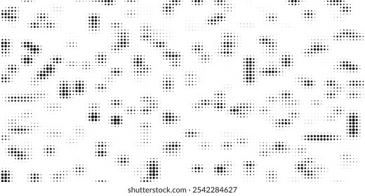 Halftone gradient. Dotted gradient, smooth dots spraying and halftones dot background seamless horizontal geometric pattern vector template set