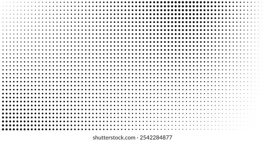 Gradiente de meio-tom. Gradiente pontilhado, borrifada de pontos suaves e conjunto de modelos de vetor de padrão geométrico horizontal sem emenda de fundo de pontos de meio-tom.