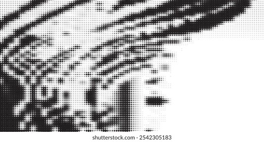 Halftone gradient. Dotted gradient, smooth dots spraying and halftones dot background seamless horizontal geometric pattern vector template set