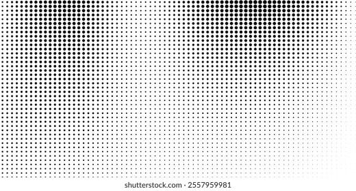 Halftone gradient. Dotted gradient, smooth dots spraying and halftones dot background seamless horizontal geometric pattern vector template set
