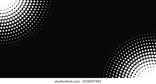 Halftone gradient. Dotted gradient, smooth dots spraying and halftones dot background seamless horizontal geometric pattern vector template set.	