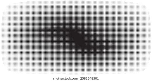Halftone gradient. Dotted gradient, smooth dots spraying and halftones dot background seamless horizontal geometric pattern vector template set.