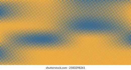 Halftone gradient. Dotted gradient, smooth dots spraying and halftones dot background seamless horizontal geometric pattern vector template set.	