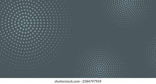 Halftone gradient. Dotted gradient, smooth dots spraying and halftones dot background seamless horizontal geometric pattern vector template set.	