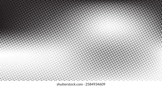 Halftone gradient. Dotted gradient, smooth dots spraying and halftones dot background seamless horizontal geometric pattern vector template set.