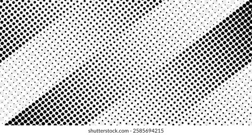 Halftone gradient. Dotted gradient, smooth dots spraying and halftones dot background seamless horizontal geometric pattern vector template set. dots eps 10	