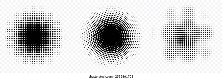 Halftone gradient. Dotted gradient, smooth dots spraying and halftones dot background seamless. vector ilustration