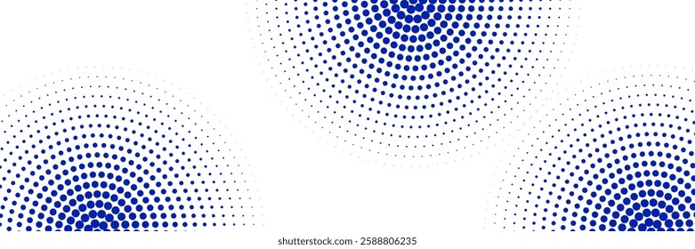 Halftone gradient. Dotted gradient, smooth dots spraying and halftones dot background seamless horizontal geometric pattern vector template set. modern vector ilustration	