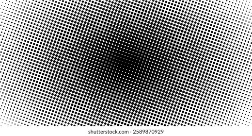 Halftone gradient. Dotted gradient, smooth dots spraying and halftones dot background seamless horizontal geometric pattern vector template set