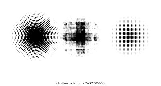 Halftone gradient. Dotted gradient, smooth dots spraying and halftones dot background seamless modern arts