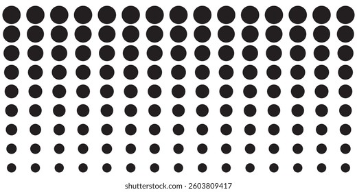 Halftone gradient. Dotted gradient, smooth dots spraying and halftones dot background seamless horizontal geometric pattern vector template set. design eps 10