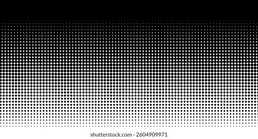 Halftone gradient. Dotted gradient, smooth dots spraying and halftones dot background seamless horizontal geometric pattern vector template set. dots vector