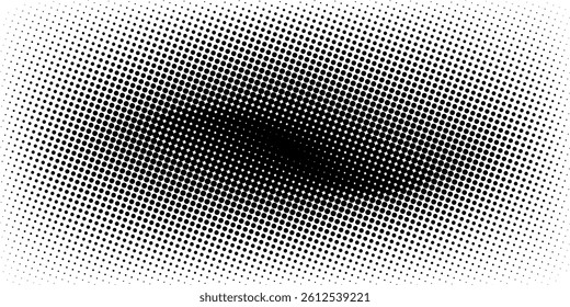 Halftone gradient. Dotted gradient, smooth dots spraying and halftones dot background seamless horizontal geometric pattern vector template set.