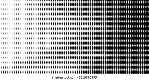 Halftone gradient. Dotted gradient  smooth dots spraying and halftones dot background seamless horizontal geometric pattern vector template set.