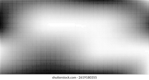 Halftone gradient. Dotted gradient, smooth dots spraying and halftones dot background seamless horizontal geometric pattern vector template set eps 10