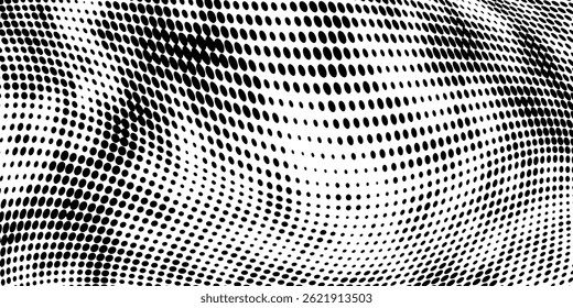 Halftone gradient. Dotted gradient, smooth dots spraying and halftones dot background seamless horizontal geometric pattern vector template set eps 10	