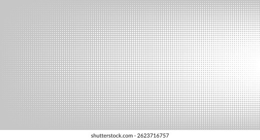 Halftone gradient. Dotted gradient, smooth dots spraying and halftones dot background seamless horizontal geometric pattern vector template set.	