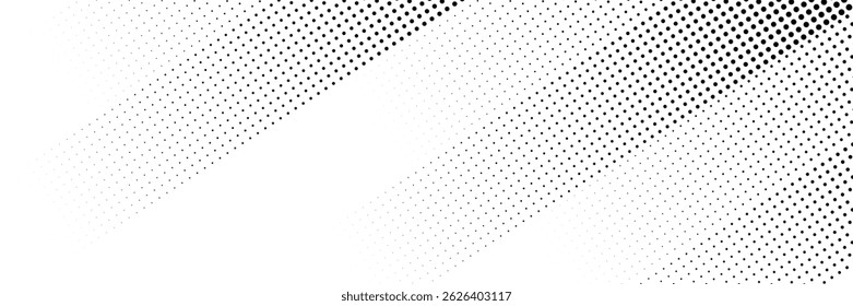 Halftone gradient. Dotted gradient, smooth dots spraying and halftones dot background seamless horizontal geometric pattern vector template set. modern	