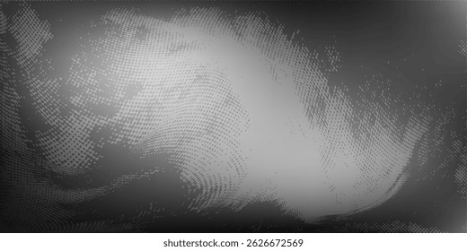 Halftone gradient. Dotted gradient, smooth dots