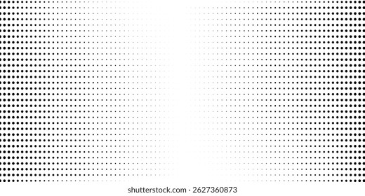 Halftone gradient. Dotted gradient, smooth dots spraying and halftones dot background seamless horizontal geometric pattern vector template set. vector