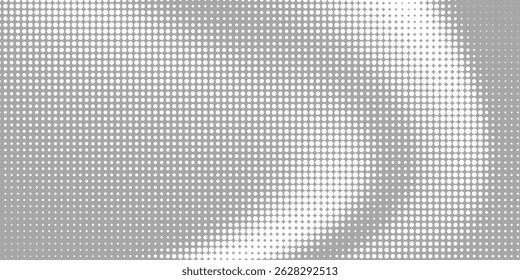Halftone gradient. Dotted gradient, smooth dots spraying and halftones dot background seamless horizontal geometric pattern vector template set.	