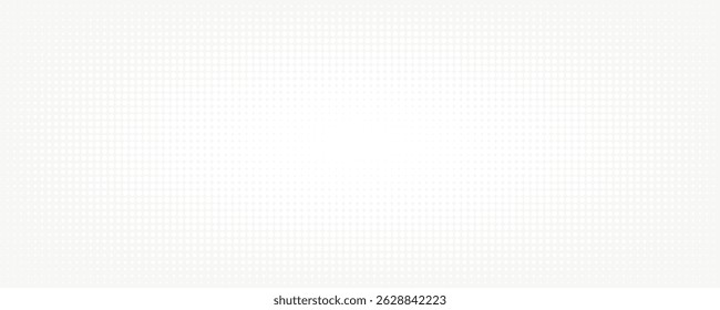 Halftone gradient. Dotted gradient, smooth dots spraying and halftones dot background seamless horizontal geometric pattern vector template set.