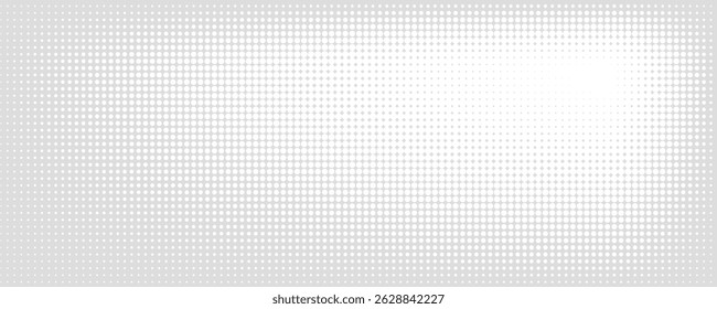 Halftone gradient. Dotted gradient, smooth dots spraying and halftones dot background seamless horizontal geometric pattern vector template set.