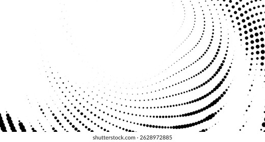 Gradiente de meio-tom. Gradiente pontilhado, borrifada de pontos suaves e conjunto de modelos de vetor de padrão geométrico horizontal sem emenda de fundo de pontos de meio-tom.