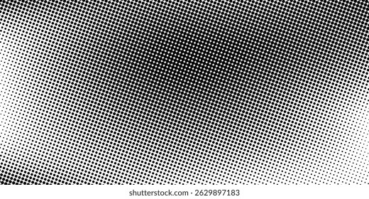 Halftone gradient. Dotted gradient, smooth dots spraying and halftones dot background seamless horizontal geometric pattern vector template set