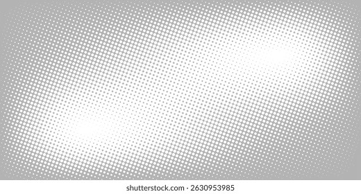 Halftone gradient. Dotted gradient, smooth dots spraying and halftones dot background seamless horizontal geometric pattern vector template set.