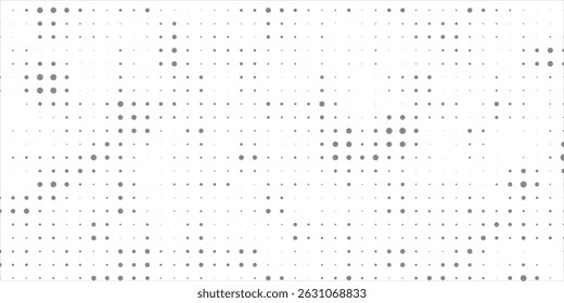 Halftone gradient. Dotted gradient, smooth dots spraying and halftones dot background seamless horizontal geometric pattern