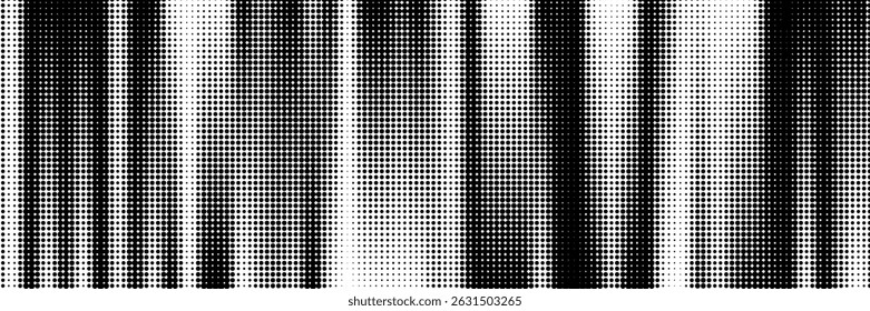 Gradiente de semitono. Gradiente punteado, pulverización de puntos lisos y halftones fondo de puntos sin fisuras patrón geométrico Horizontal conjunto de Plantilla de Vector.