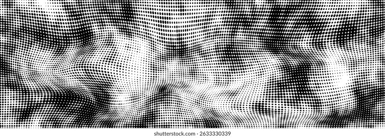 Gradiente de meio-tom. Gradiente pontilhado, pulverização de pontos suaves e fundo de pontos de meio-tons modelo de vetor de padrão geométrico horizontal uniforme eps 10