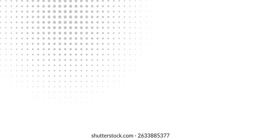 Halftone gradient. Dotted gradient, smooth dots spraying and halftones dot background seamless horizontal geometric pattern vector template set. modern vector ilustration